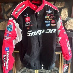 Vtg 90’s Chase Authentics    Red and Black Racing Jacket. Snap-on • NASCAR w/tag
